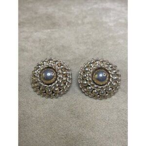 Marvella Gold Tone Clip Earrings Vintage